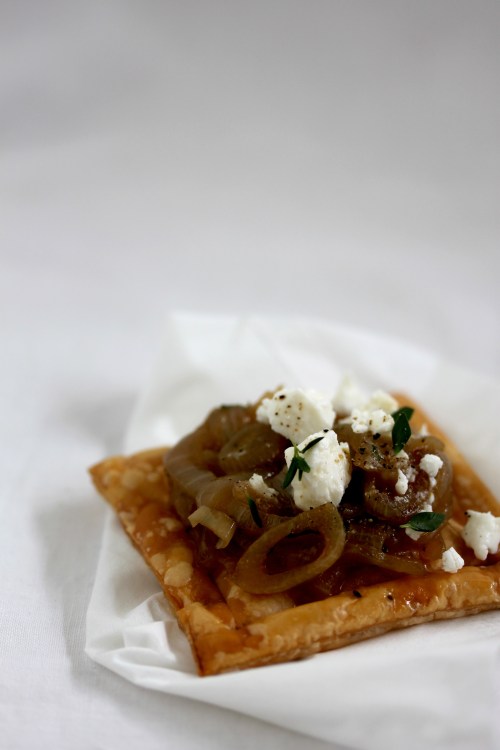 caramelised onion and goat's cheese tarts