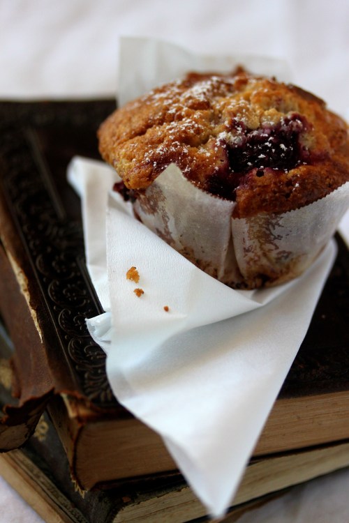 raspberry and white chocolate muffin