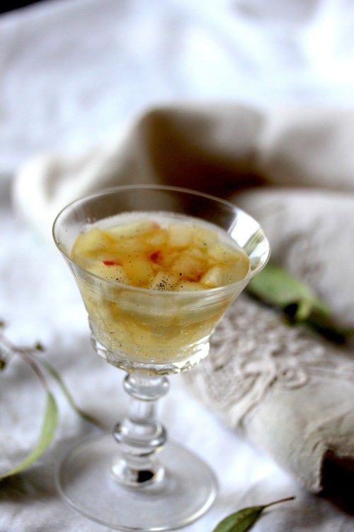 white peach and vanilla punch